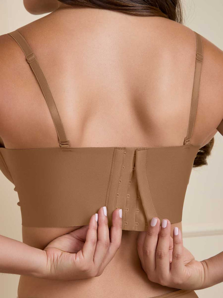 Brasier de Realce Espalda Ancha Color Mocca