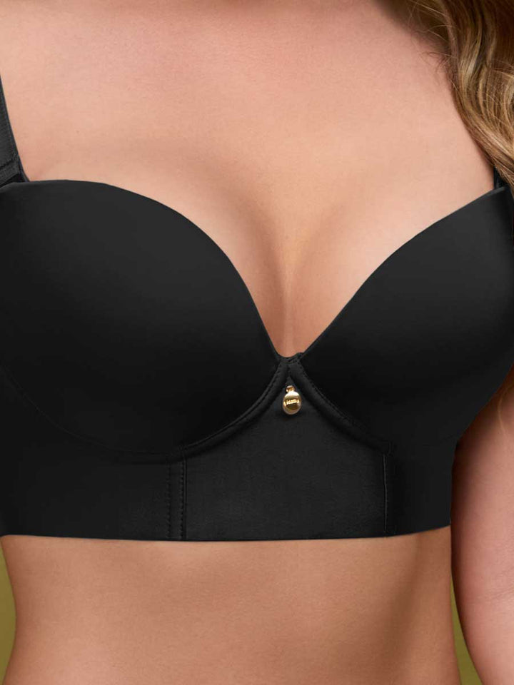 Brasier de Realce Espalda Ancha Color Negro