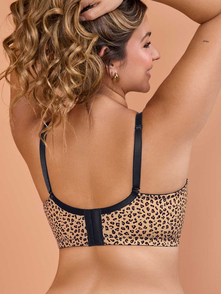 Brasier Espalda Ancha Estampado Animal Print