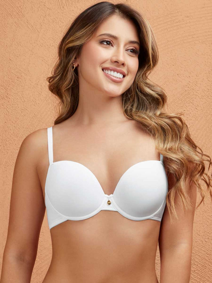 Brasier Realce Media Copa Color Blanco