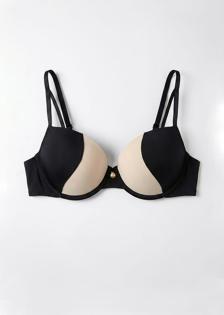 Brasier Para Mujer Media Copa Bicolor