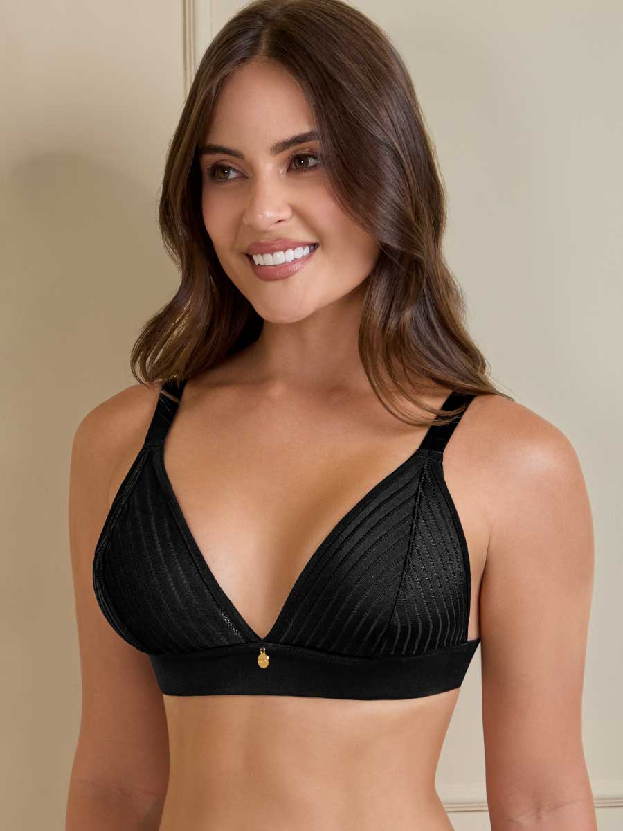 Bralette Para Mujer Triangular Negro