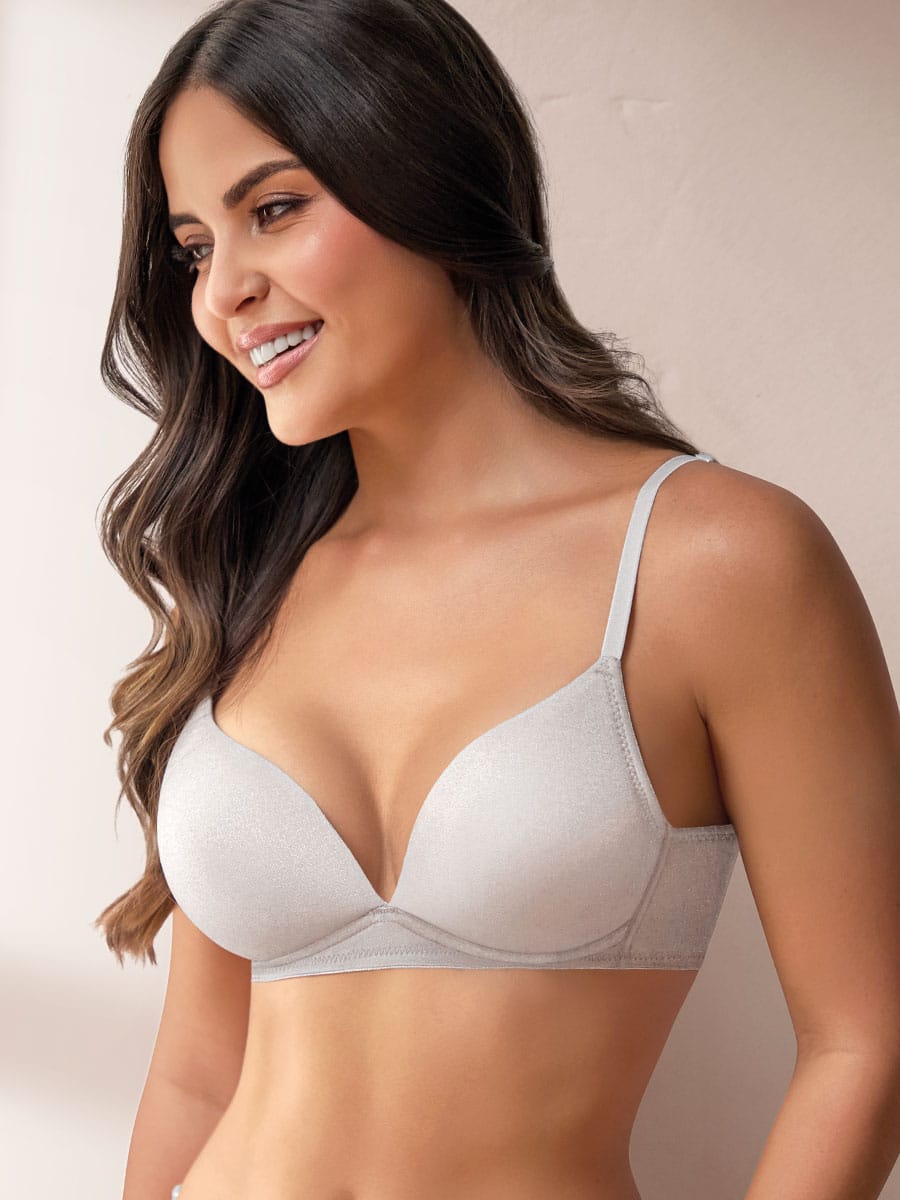 Brasier sin Aro Triangular Color Gris Claro