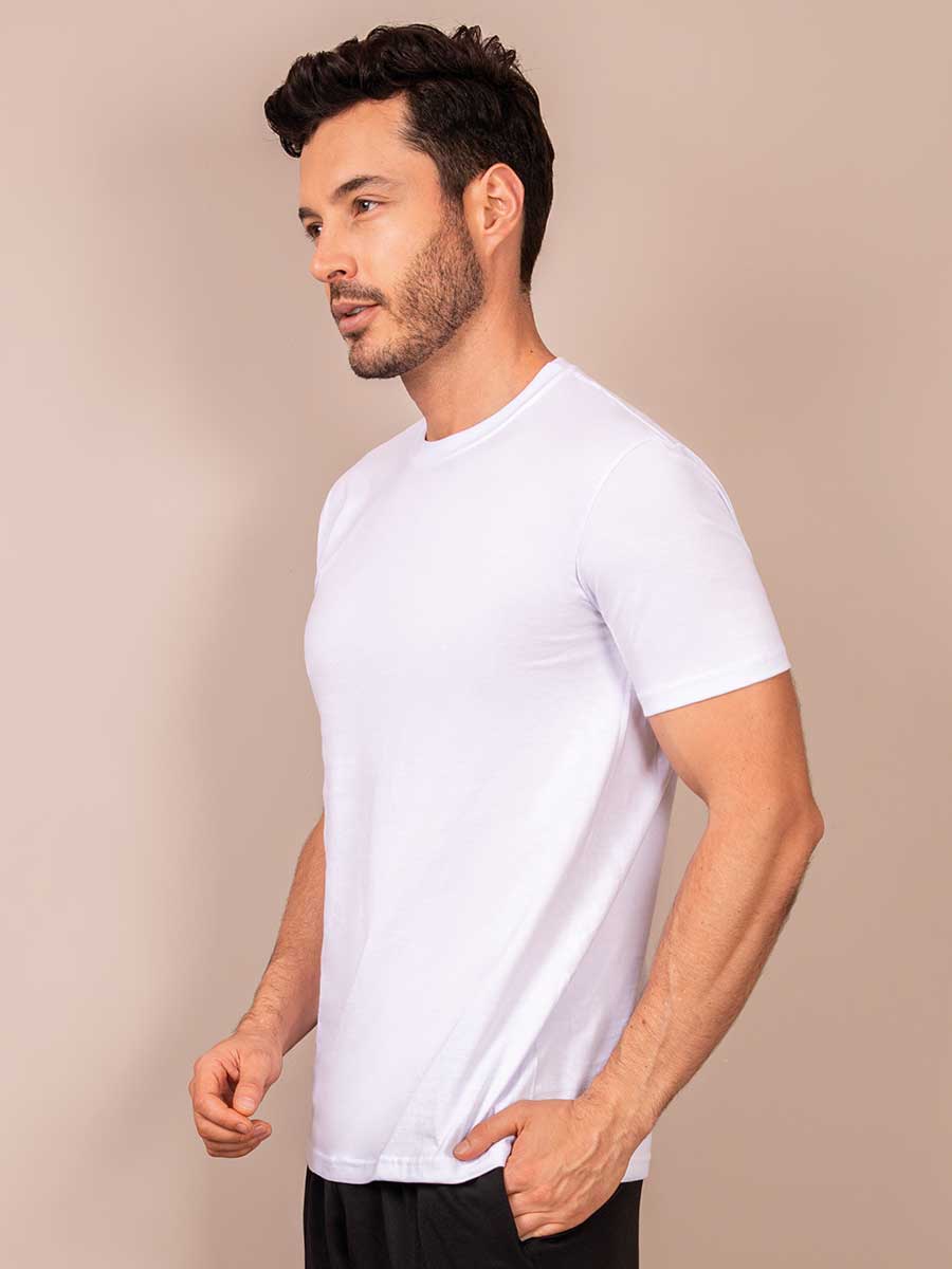 Camiseta Básica Cuello Redondo Blanco