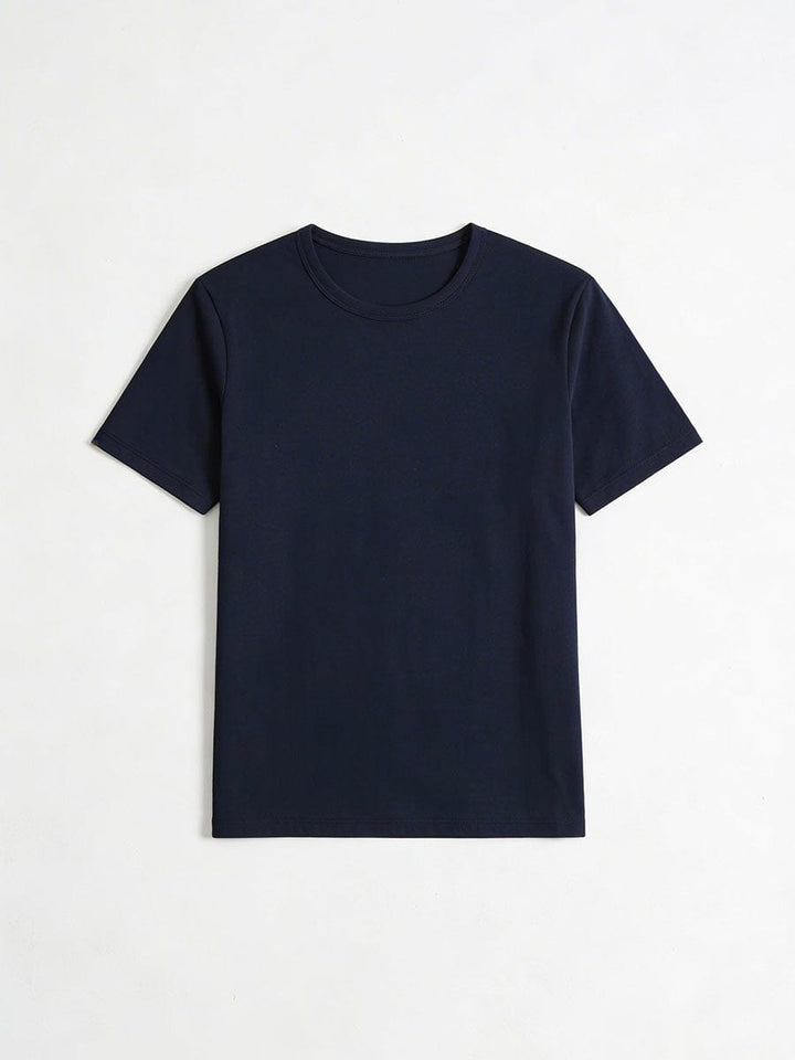 Camiseta Básica Cuello Redondo Azul