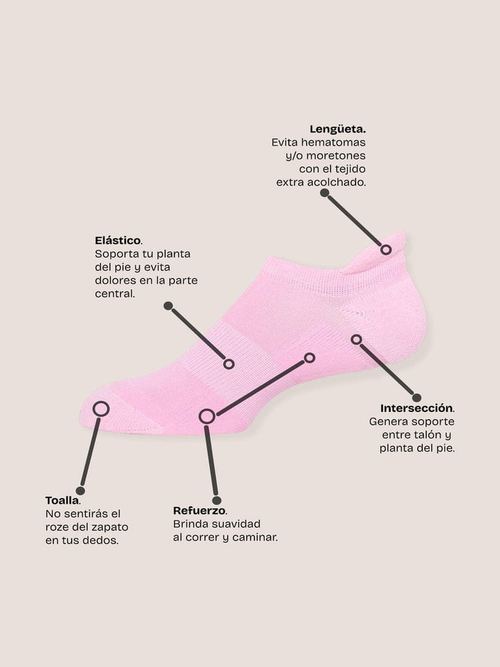 Medias Running Dama Paq. X3