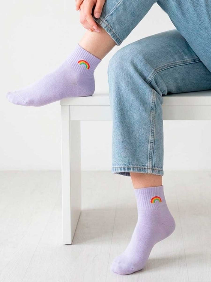 Medias Tobilleras Para Dama Arcoiris
