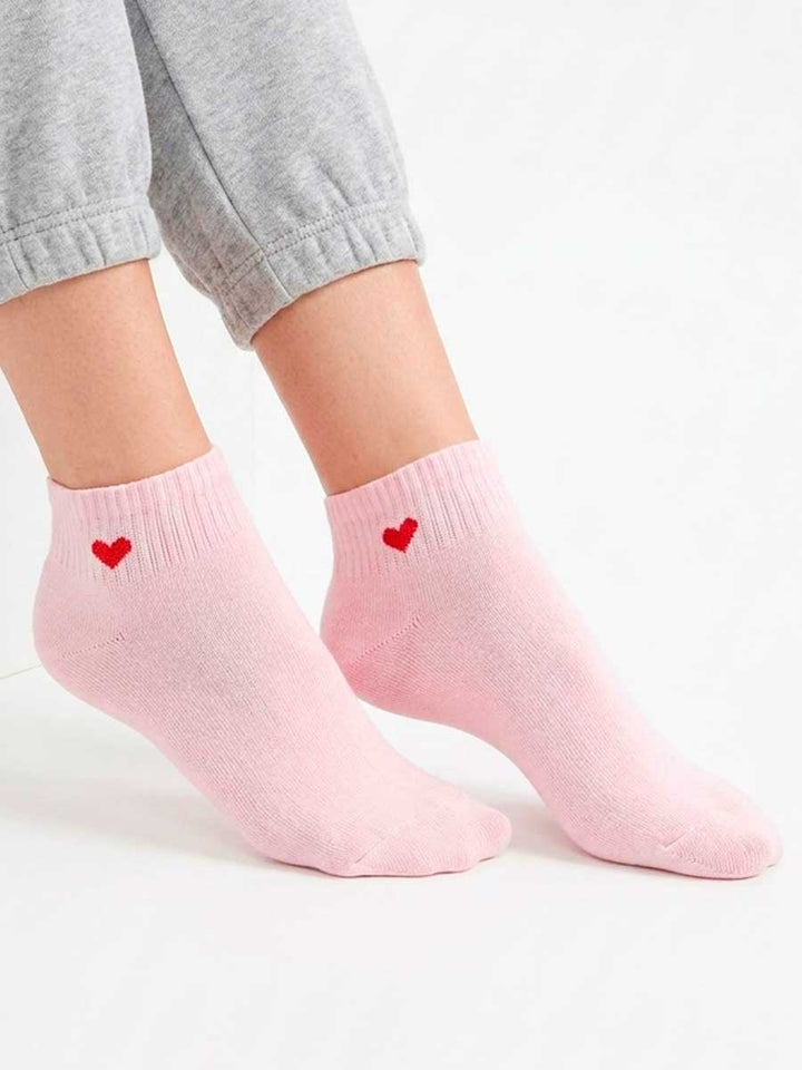 Medias Tobilleras Para Dama Corazones Paq. X3