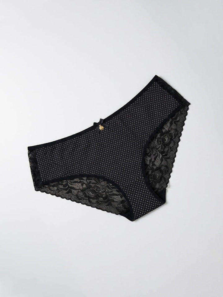 Cachetero Para Mujer con Encaje Posterior Negro