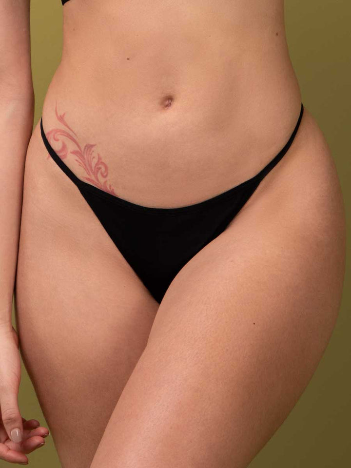 Brasilera Para Mujer Ajustable en Cintura Negro