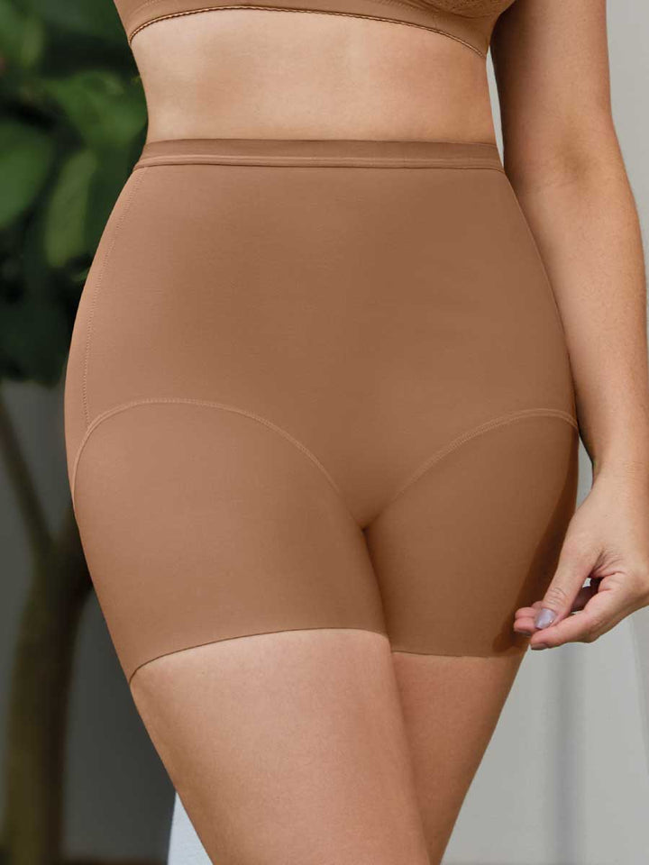 Bóxer Moldeador Largo Para Mujer Color Mocca