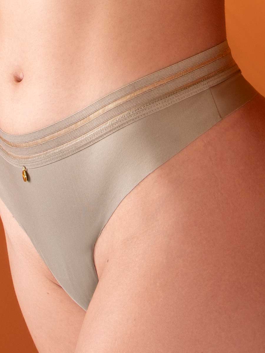 Brasilera Invisible con Elástico Suave en Cintura Pistacho Cremoso