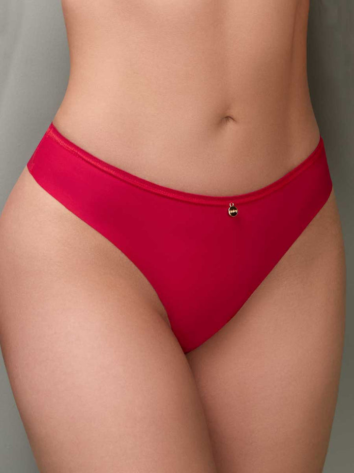 Brasilera sin Elástico Para Mujer Color Cereza