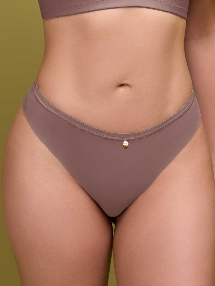 Brasilera sin Elástico Para Mujer Color Marrón Claro