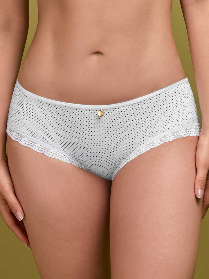 Cachetero Para Mujer con Detalles de Encaje Blanco