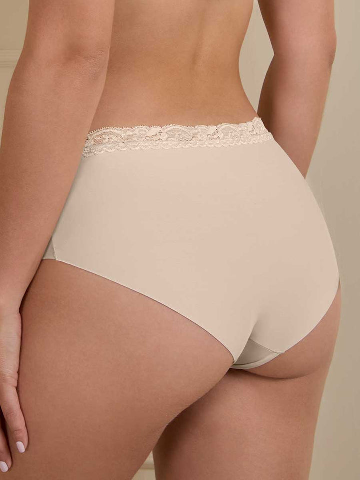 Panty Invisible con Fajón en Encaje Perla