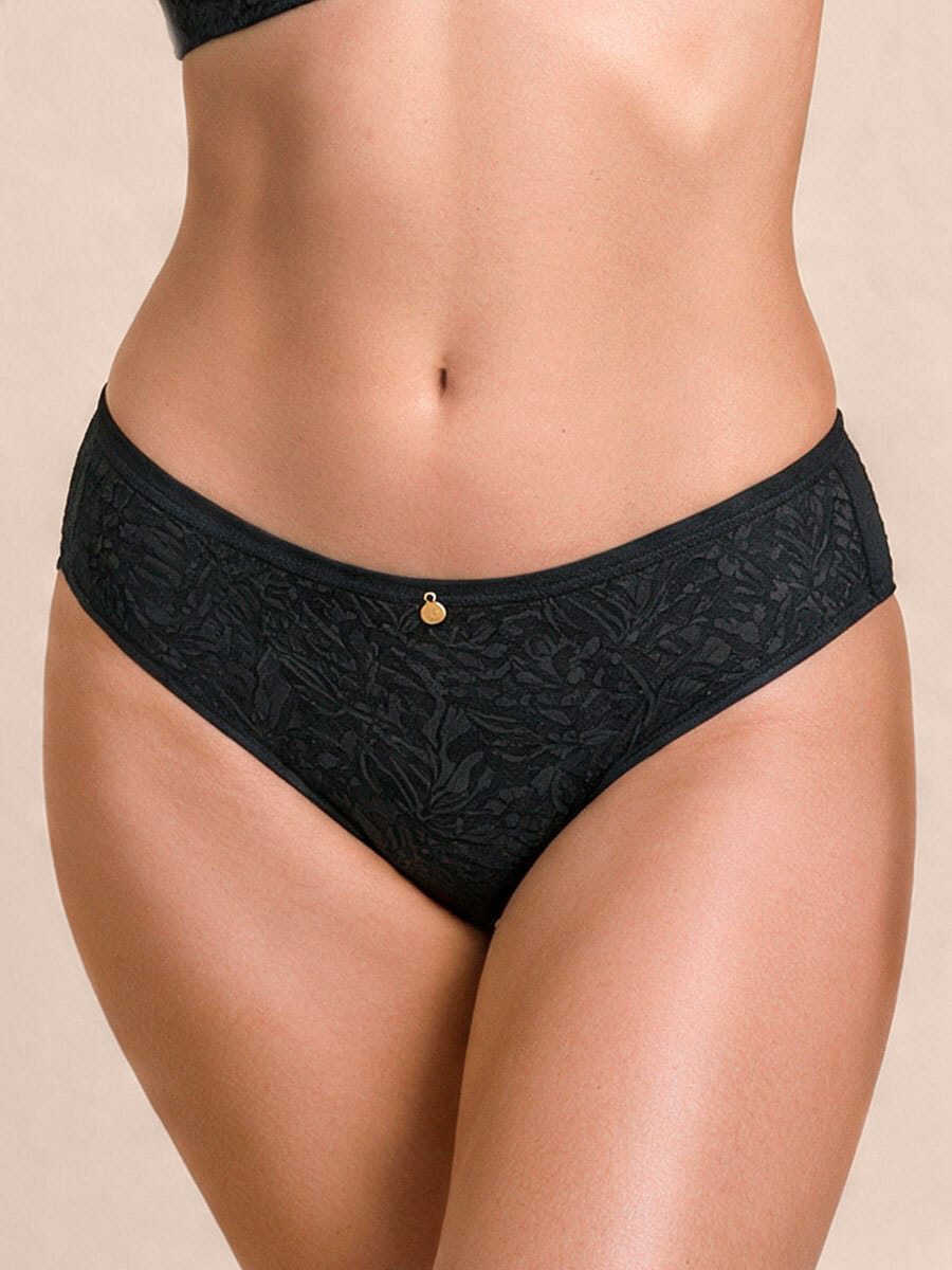Panty Para Mujer con Encaje Frontal Color Negro