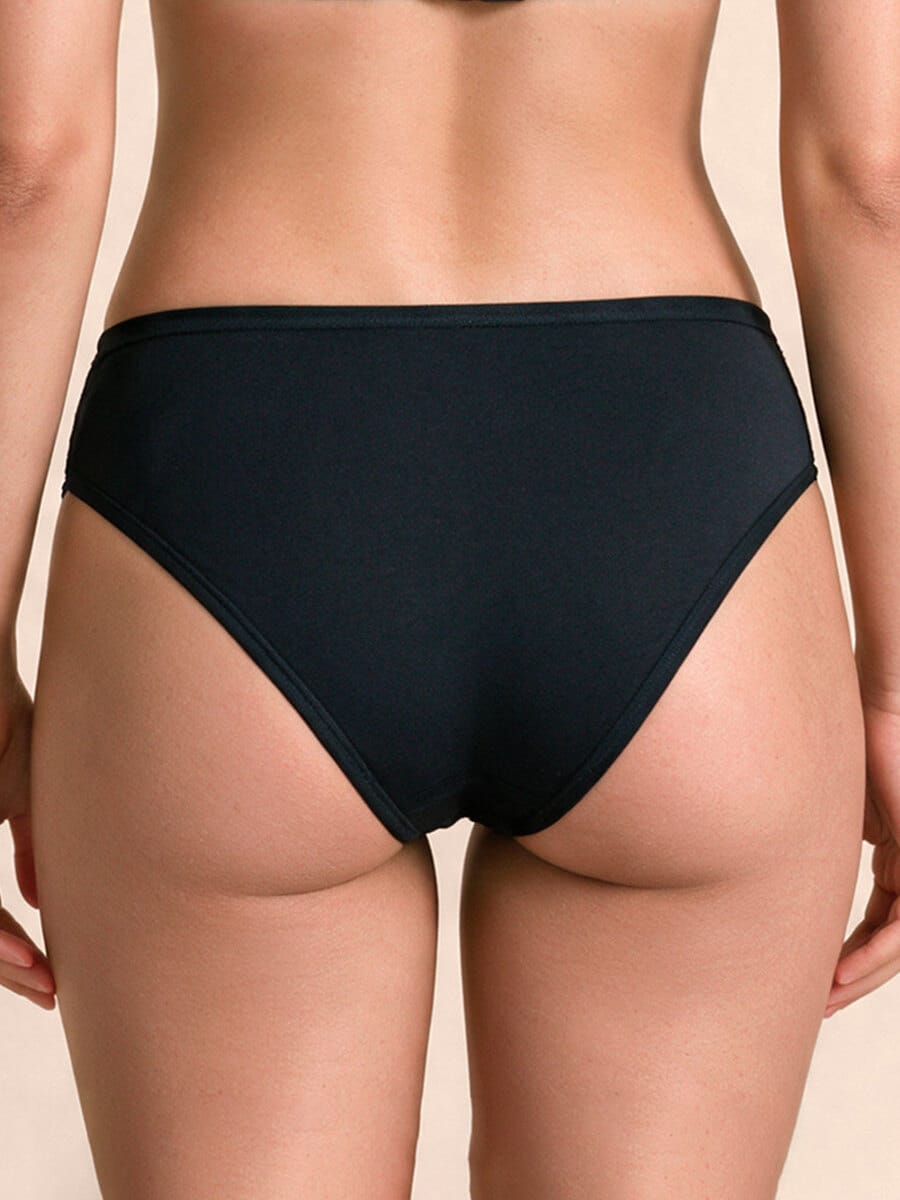Panty Para Mujer con Encaje Frontal Color Negro