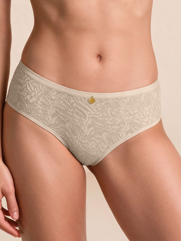 Panty Para Mujer con Encaje Frontal Color Perla