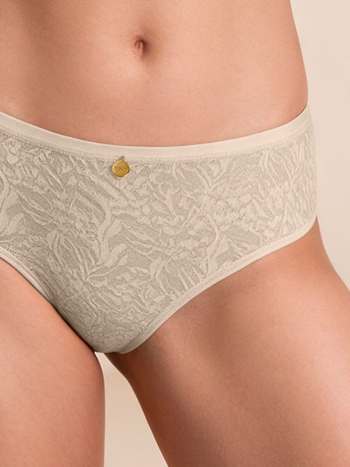 Panty Para Mujer con Encaje Frontal Color Perla