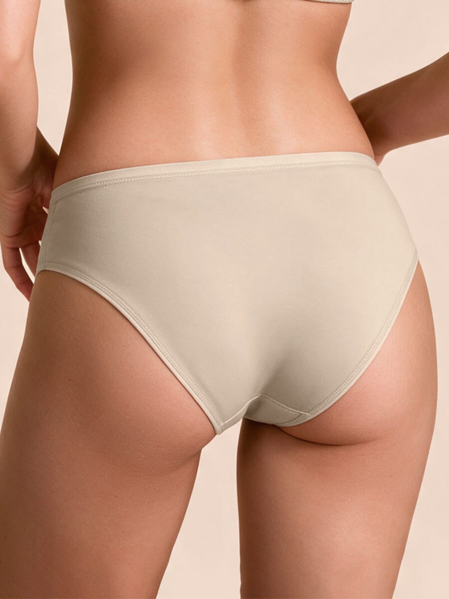 Panty Para Mujer con Encaje Frontal Color Perla