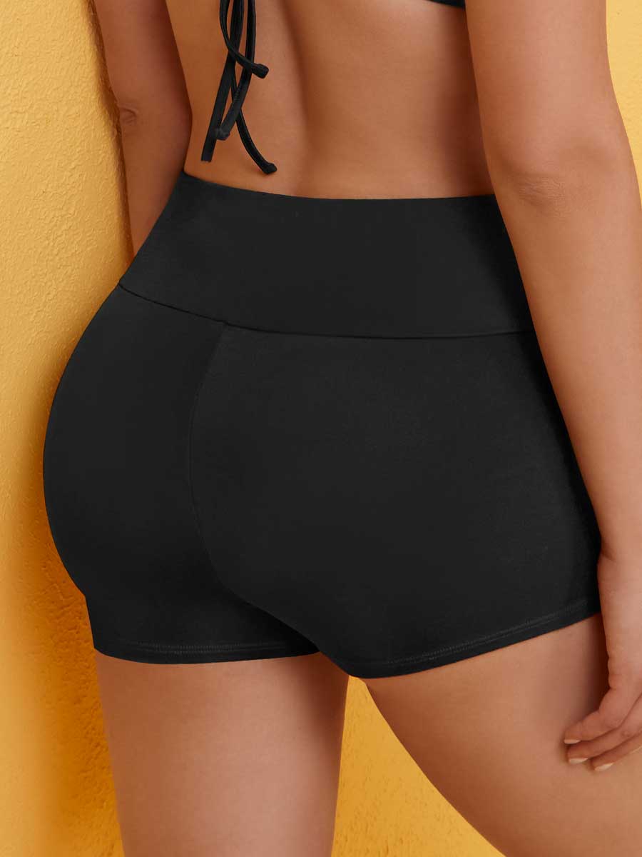 Panty de Baño Tipo Bóxer Negro