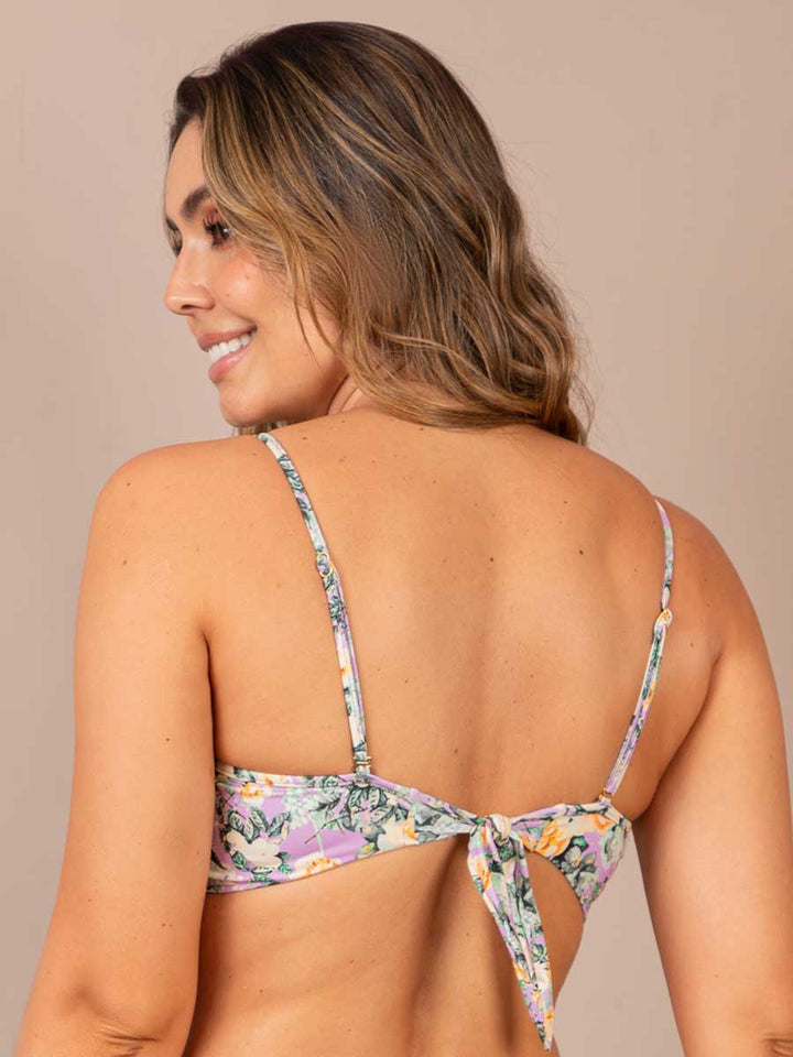 Top de Baño Lila Estampado