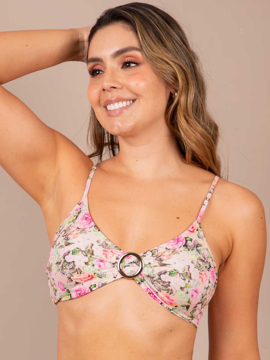 Bikini de Baño Estampado Rosa