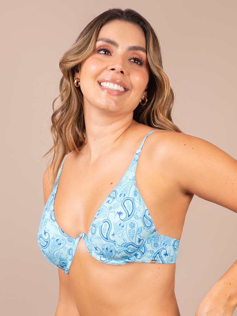 Bikini de Baño Triangular Turquesa