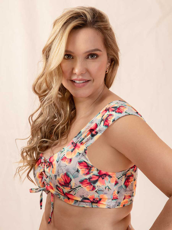 Bikini de Baño Estampado Fucsia
