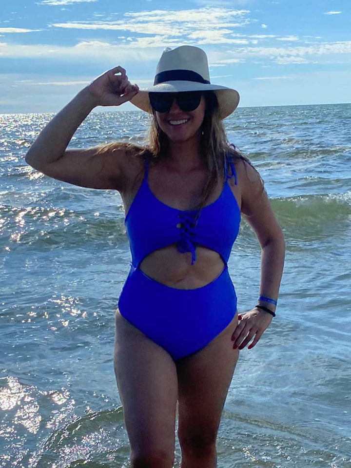 Traje de Baño Entero Mora Azul