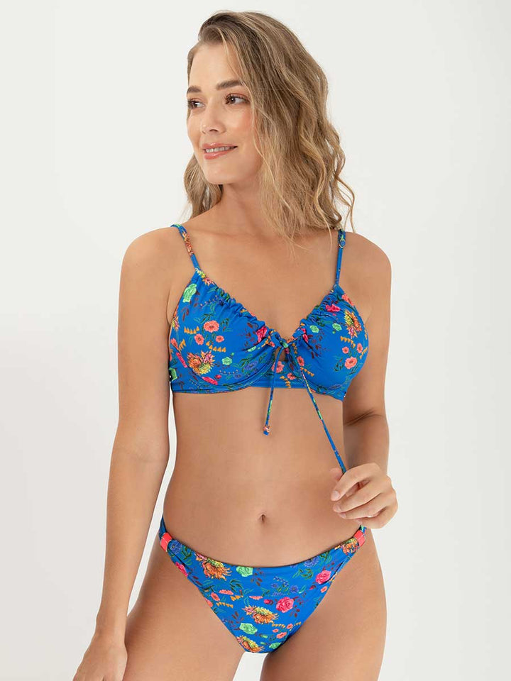 Bikini de Baño Estampado Color Azul Rey