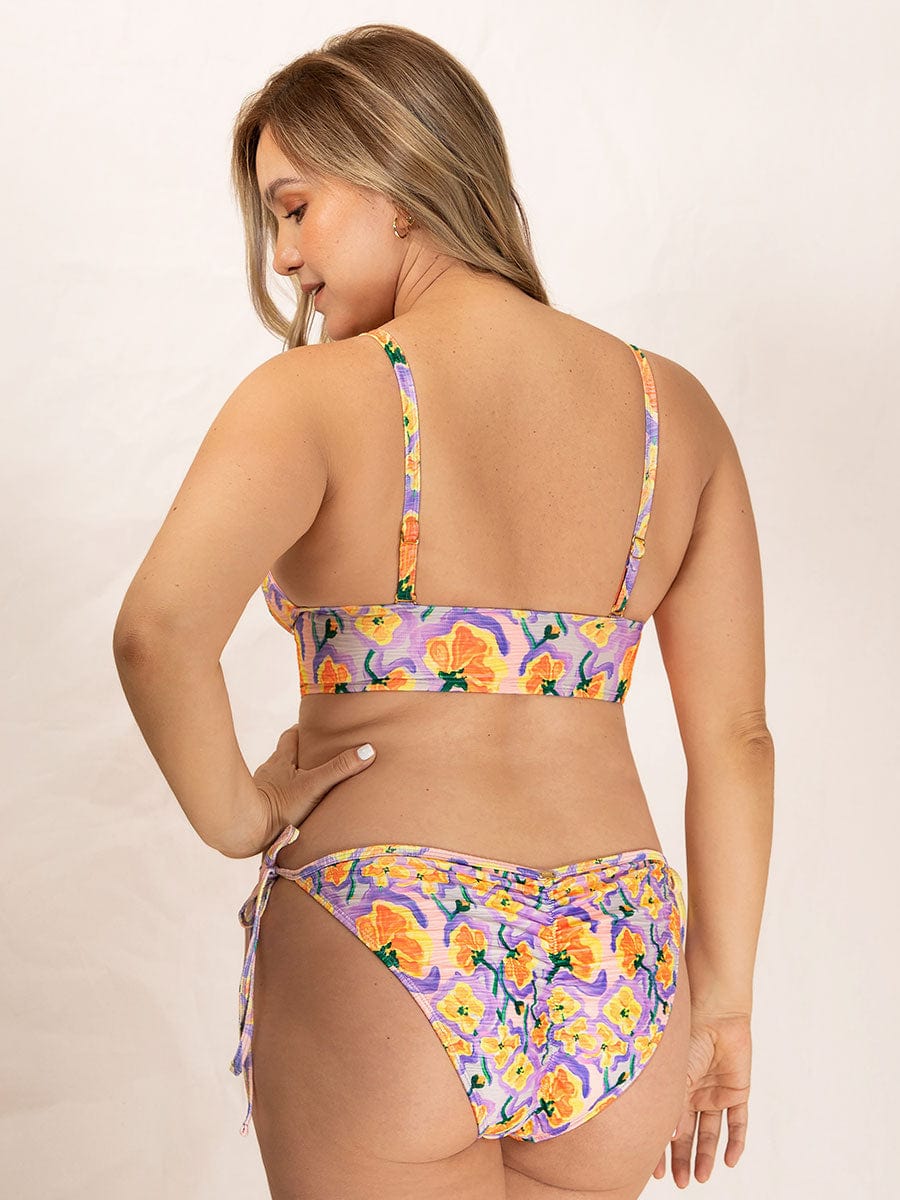 Bikini de Baño Triangular Estampado Color Lila