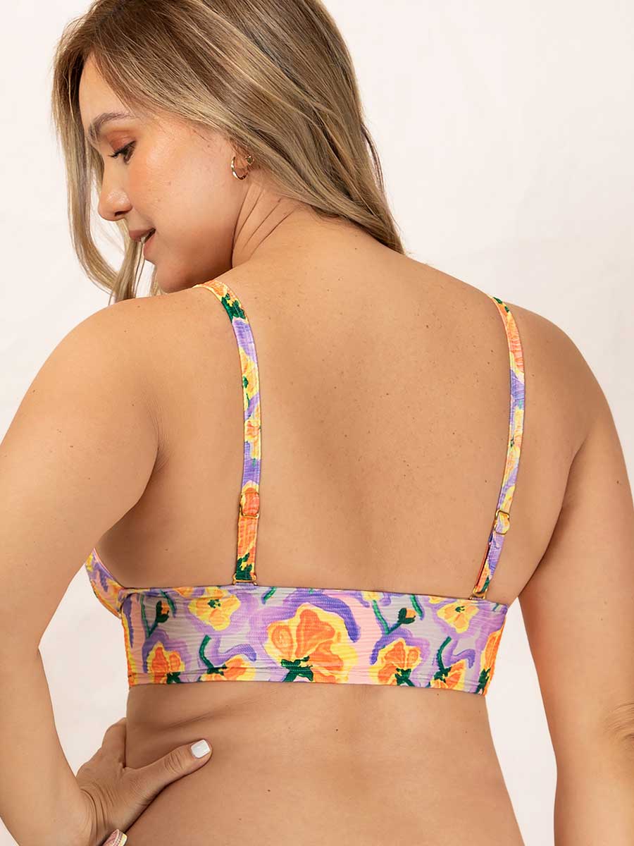 Bikini de Baño Triangular Estampado Color Lila