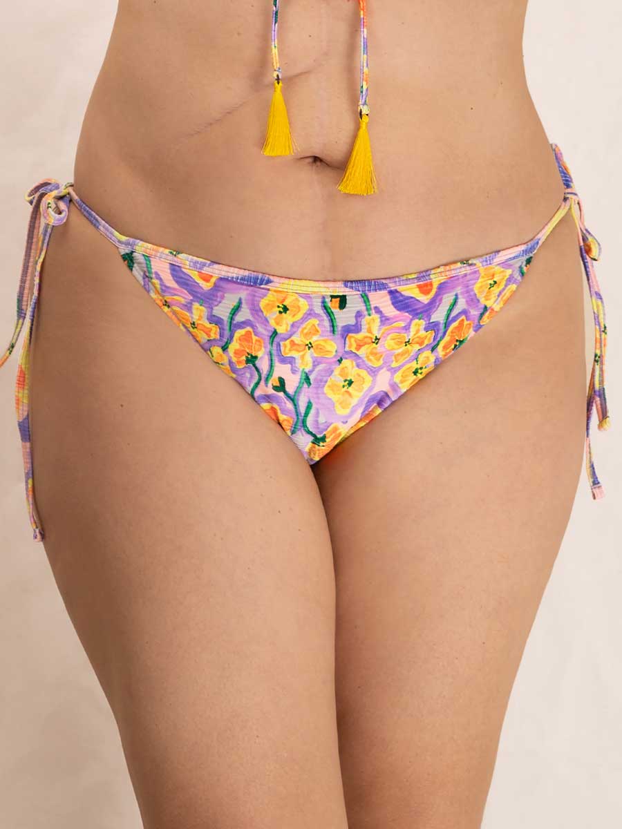 Bikini de Baño Triangular Estampado Color Lila