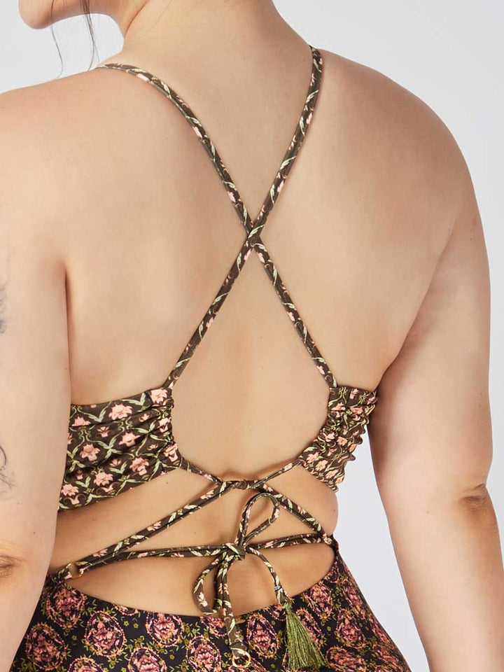 Traje de Baño Entero Estampado Negro