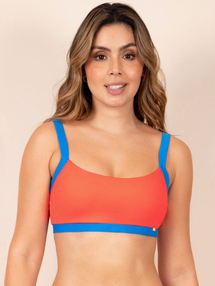 Top de Baño Naranja Brillante