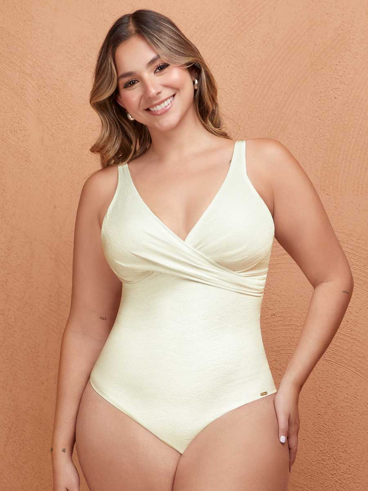 Traje de Baño Entero Para Mujer Vainilla