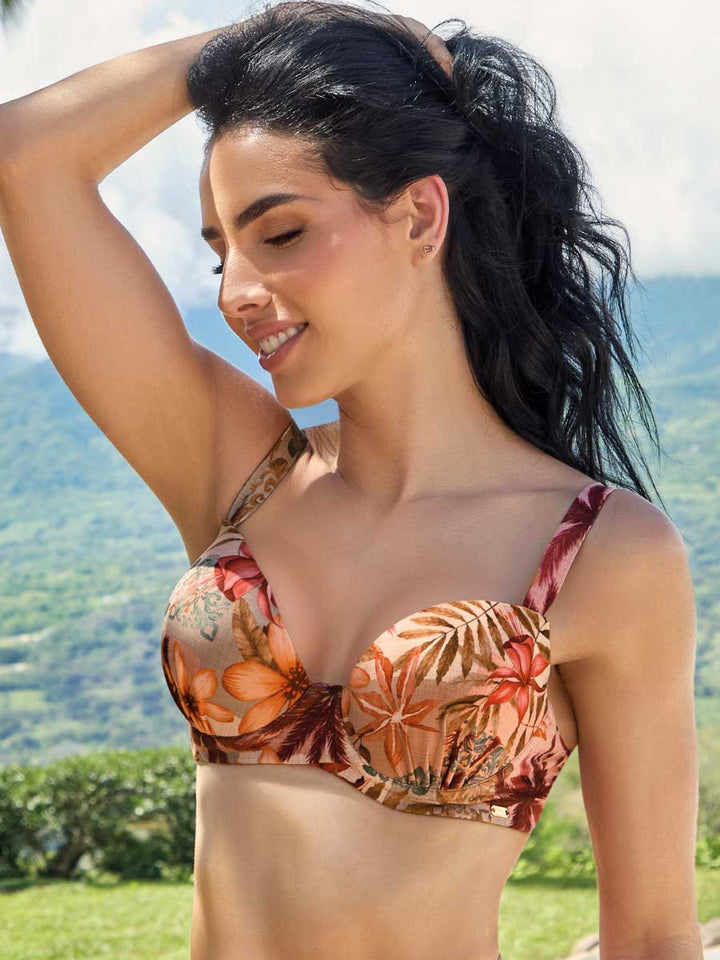 Top de Baño Estructurado Para Mujer Color Estampado