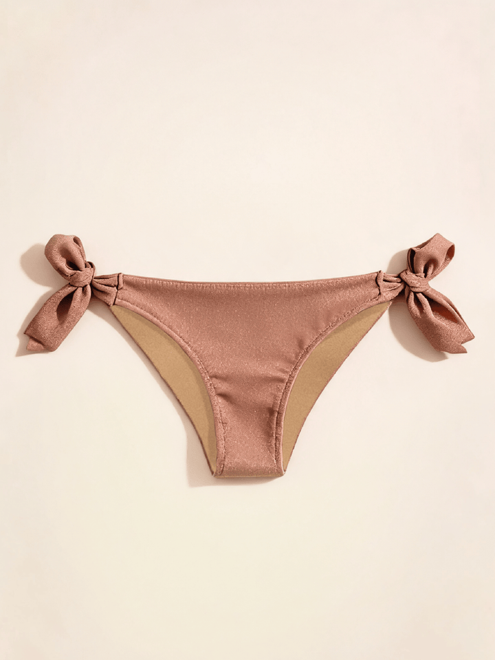 Panty de Baño Reversible Ajustable Color Oro Rosa