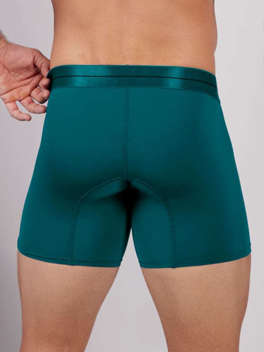 Bóxer Medio en Microfibra Para Hombre Color Verde Marino