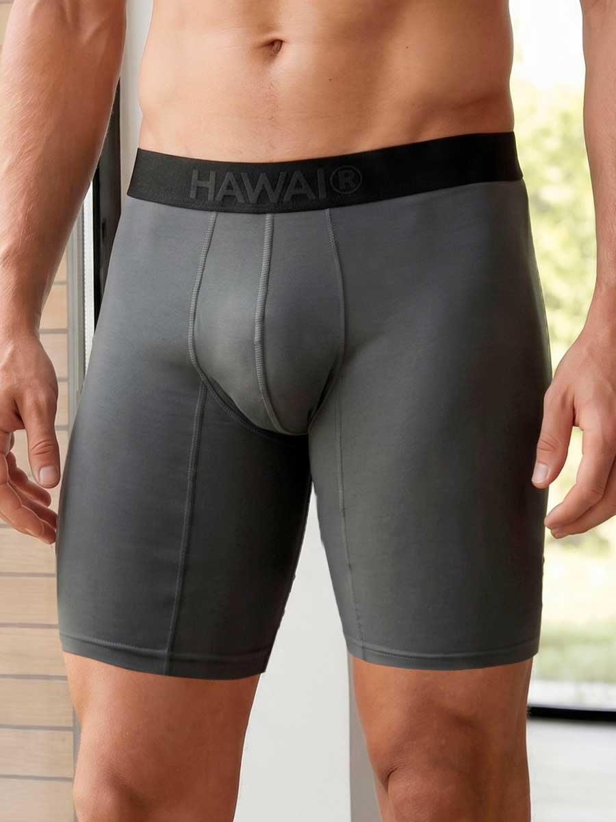 Bóxer Para Hombre Largo Color Gris Oscuro