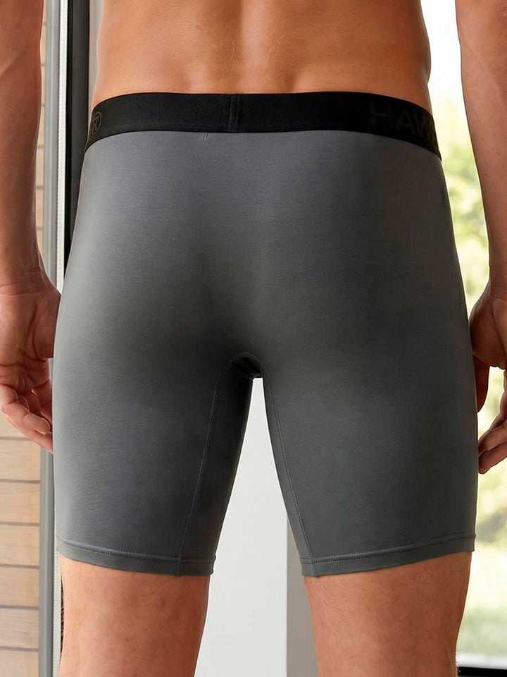 Bóxer Para Hombre Largo Color Gris Oscuro