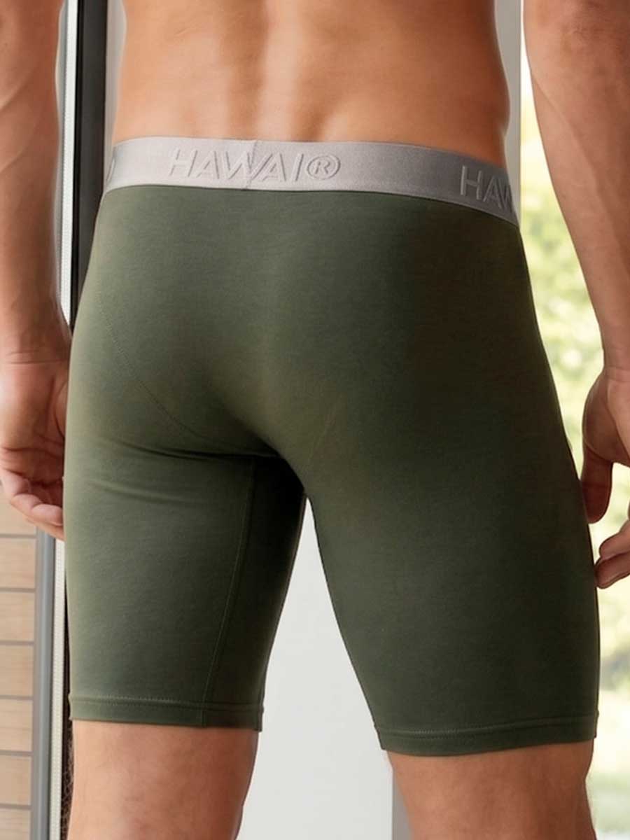 Bóxer Largo en Algodón Para Hombre Color Verde Militar