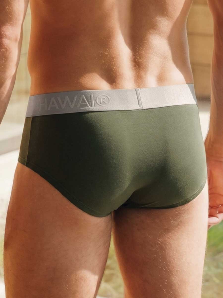 Hip Brief Para Hombre en Algodón Color Verde Militar