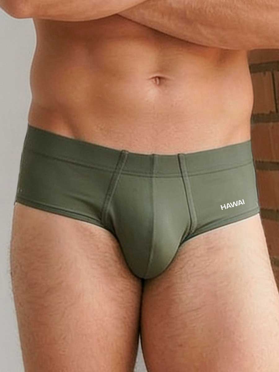 Hip Brief Para Hombre con Elástico Recubierto Color Verde Militar
