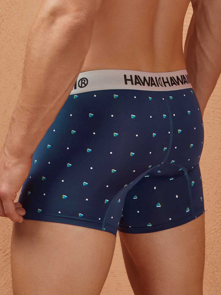 Bóxer Corto Para Hombre en Microfibra Azul