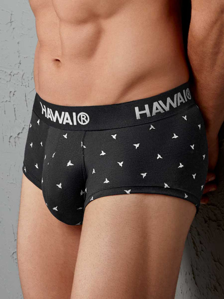 Brief Estampado en Algodón Para Hombre Negro