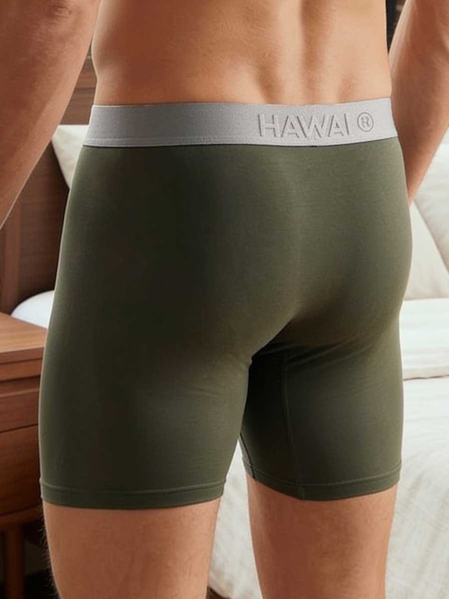 Bóxer Básico en Algodón Para Hombre Color Verde Militar