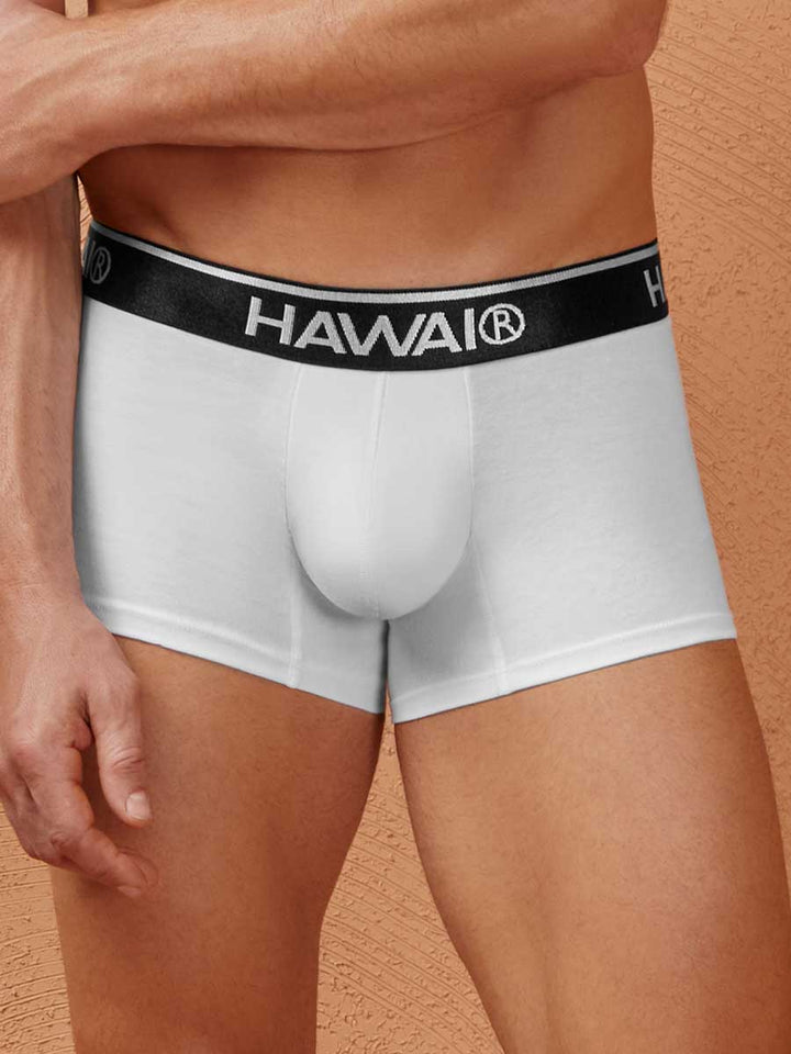 Bóxer Corto en Algodón Para Hombre Color Blanco